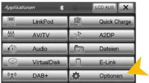 Applicationen LinkPod Quick Charge AV/TV A2DP Audio Dateien VirtualDisk E-Link DAB+ Optionen