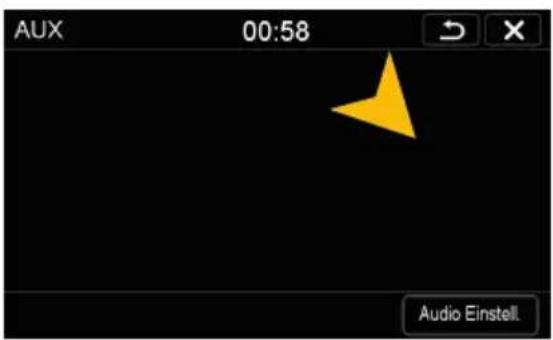 AUX 00:58 Audio Einstell