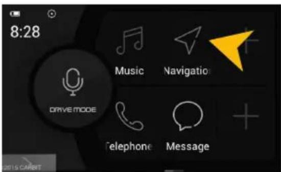 8:28 DRIVE MODE Music Navigation Telephone Message