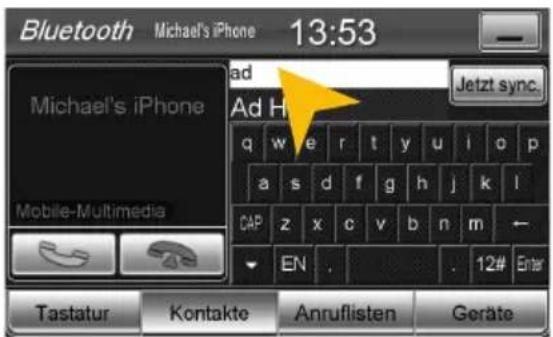 ESX VN710 VW-P1 Vision (Volkswagen) - KONTAKTE UND ANRUFLISTEN - 3