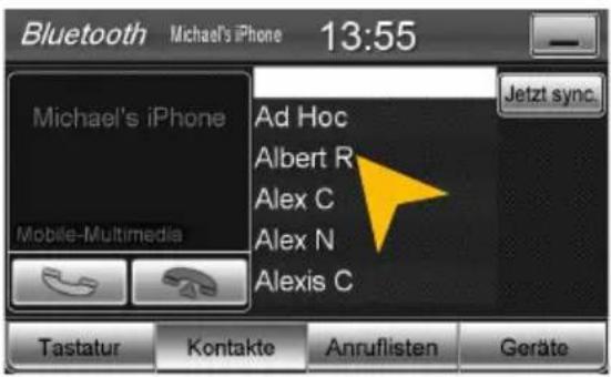 ESX VN710 VW-P1 Vision (Volkswagen) - KONTAKTE UND ANRUFLISTEN - 2
