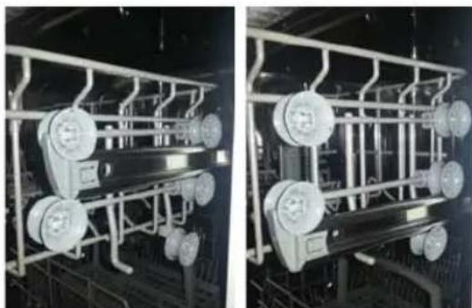 SAMSUNG DW-FN310W - Adjusting the Upper Basket - 2