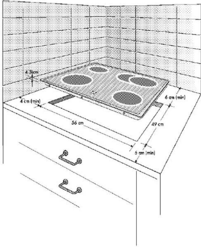4.3 cm 4 cm (min) 56 cm 6 cm (min) 49 cm 5 cm (min)