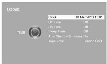 Logik L22FED13 - Time Settings - 2