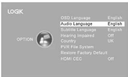 Logik L22FED13 - Audio Language (DTV Mode) - 2