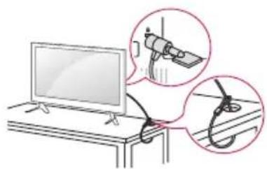 LG 43LX341H - Verwenden des kensington- sicherheitssystems - 1