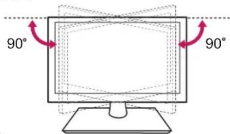 LG 37LT380H - Einstellen des Fernsehgerätes für einen optimalen Blickwinkel - 1