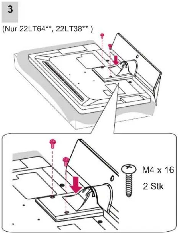 LG 37LT380H - Anbringen des Standfußes - 2