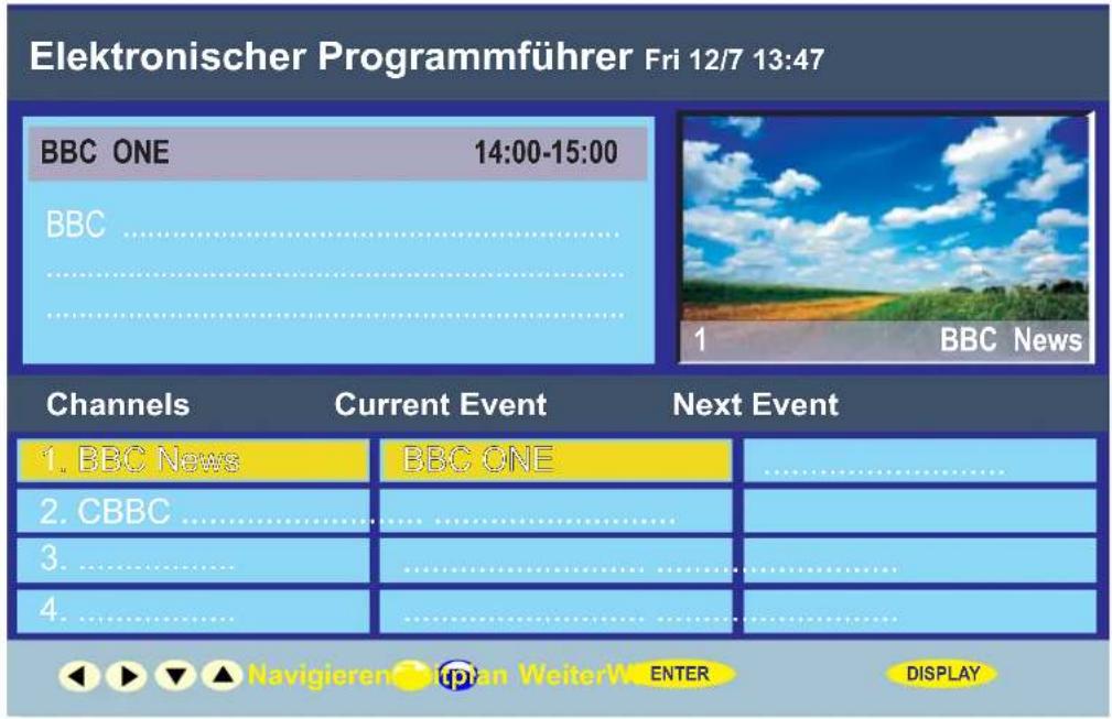 AEG CTV 4882 - EPG Menü - 1