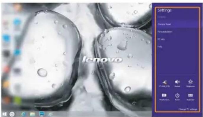 LENOVO B41-30 - Settings charm - 1