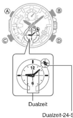 CASIO Edifice EQB-900D-1AER - Konfigurieren der Dualzeit - 1