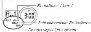 CASIO Edifice EFV-C100L-1AVEF - Einen Alarm und das Stundensignal ein- und ausschalten - 2