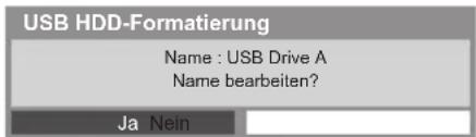 PANASONIC Viera TX-L42ETS51 - Bearbeiten des USB-Festplattennamens - 1