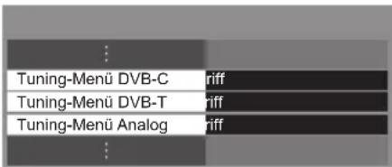 PANASONIC Viera TX-L42ETS51 - Wählen Sie [Tuning-Menü DVB-C], [Tuning-Menü DVB-T] oder [Tuning-Menü Analog] - 1