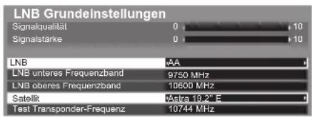 PANASONIC Viera TX-L42ETS51 - Stellen Sie [LNB] und [Satellit] ein - 1