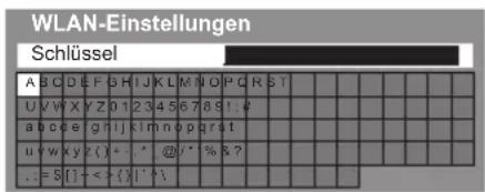PANASONIC Viera TX-L42ETS51 - Geben Sie den Verschlüsselungscode des Zugangspunkts ein - 1