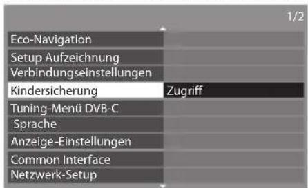 PANASONIC Viera TX-L37EW30S - Wählen Sie [Kindersicherung] - 1