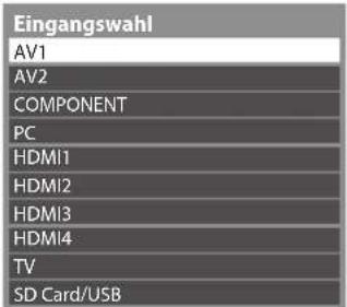 PANASONIC Viera TX-L37EW30S - Wählen Sie den Eingang, an den das Zusatzgerät angeschlossen ist. - 1