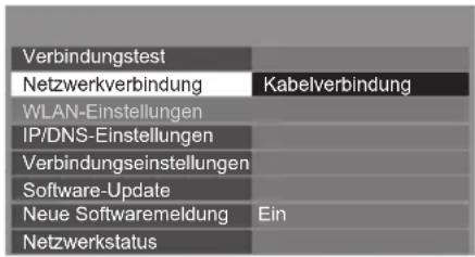 PANASONIC Viera TX-L37ETF52 - Wählen Sie [Netzwerkverbindung] und stellen Sie auf [Kabelverbindung] ein - 1