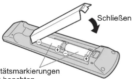 PANASONIC Viera TX-L32GT14 - Einlegen / Entfernen der Batterien der Fernbedienung - 2