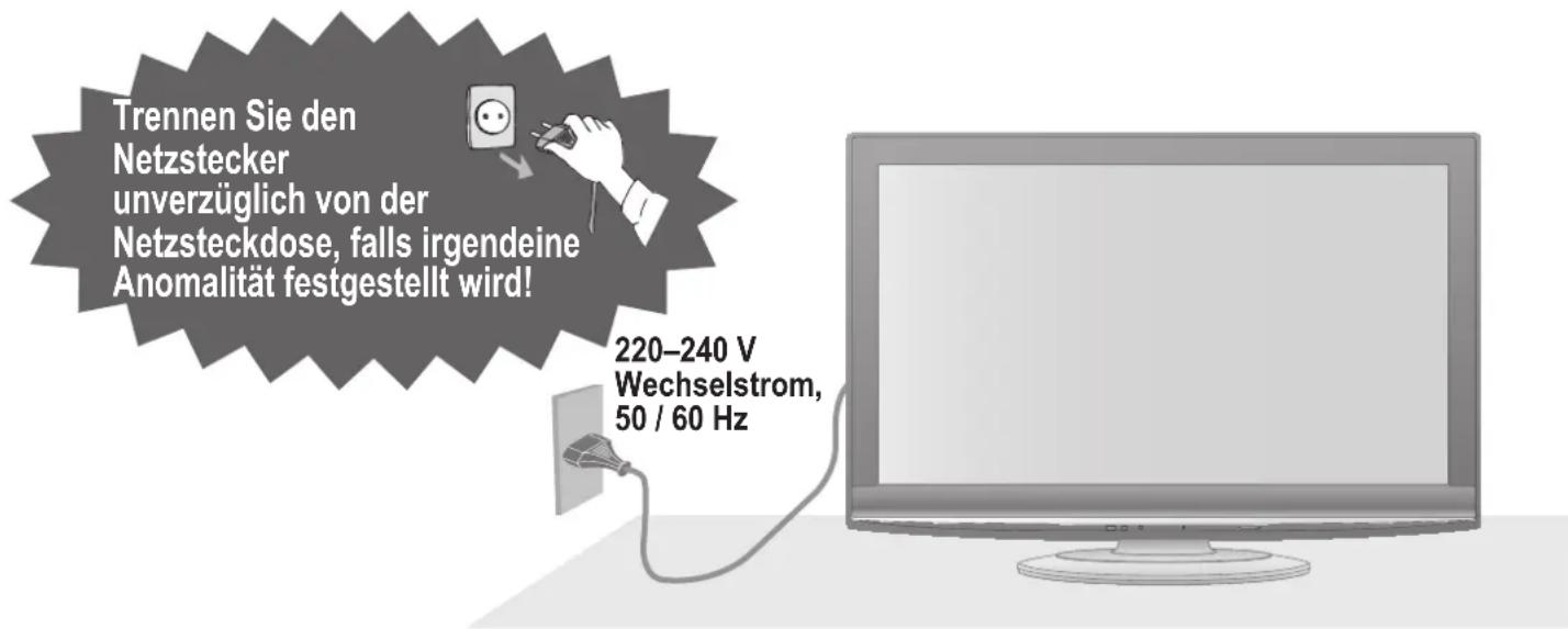 PANASONIC Viera TX-L32GT14 - Handhabung von Netzstecker und Netzkabel - 1