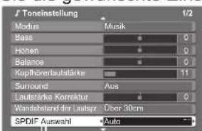 PANASONIC Viera TX-L32GT14 - Toneinstellungen - 10