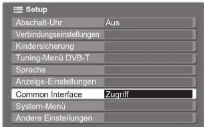 PANASONIC Viera TX-L32GT14 - Wählen Sie „Common Interface“. - 1