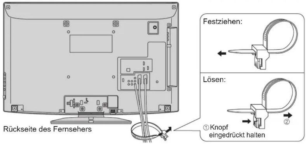 PANASONIC Viera TX-L32GF12 - Gebrauch der Kabelschelle - 1