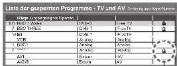 PANASONIC Viera TX-L32GF12 - Sperren von Programmplätzen Kindersicherung - 5
