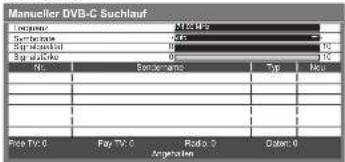 PANASONIC Viera TX-L32GF12 - Manuelles Einstellen des DVB-Programms Manueller Suchlauf - 6