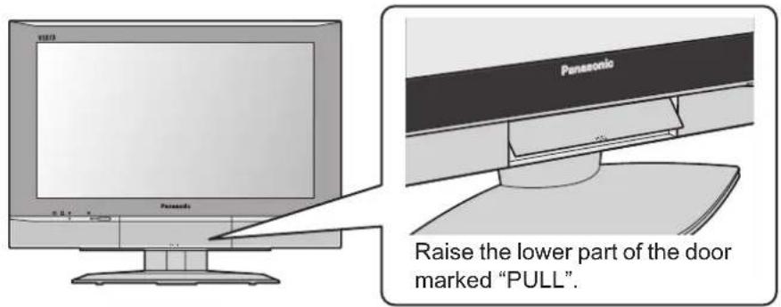 PANASONIC TX-32LXD55F - How to open the front cover - 1