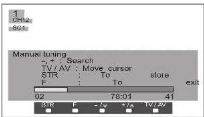 PANASONIC TX-32LXD55F - Manual tuning (via front panel) (Analogue mode) - 8
