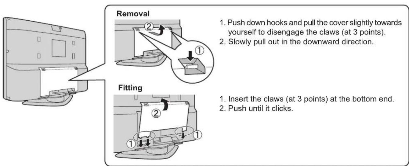 PANASONIC TX-32LXD55F - Cable cover removal and fi tting - 1