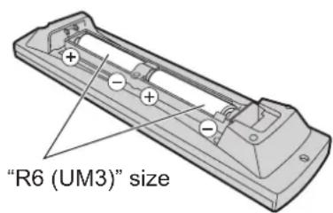 PANASONIC TX-32LXD55F - Fitting remote control batteries - 2