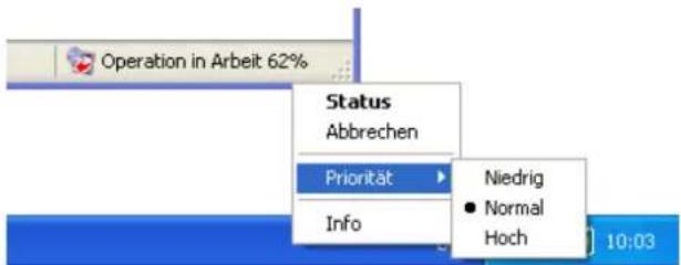 ACRONIS True Image 9.1 Server - Abb. 3: Fortschrittsinformation bei laufender Operation - 1