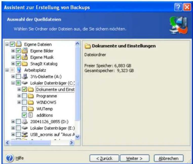 ACRONIS True Image 9.1 Server - Backup von Dateien und Verzeichnissen - 2