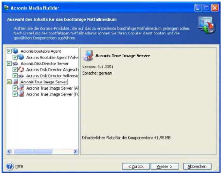 ACRONIS True Image 9.1 Server - So erstellen Sie ein Notfallmedium - 2