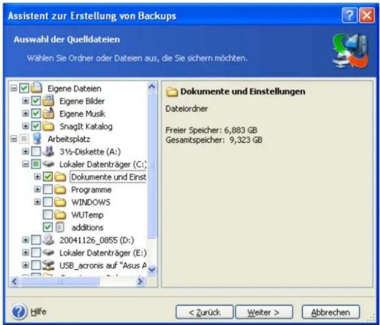 ACRONIS True Image 9.0 Home - Backup von Dateien und Verzeichnissen - 2