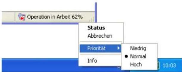 ACRONIS True Image 9.0 Home - Abb. 3: Fortschrittsinformation bei laufender Operation - 1