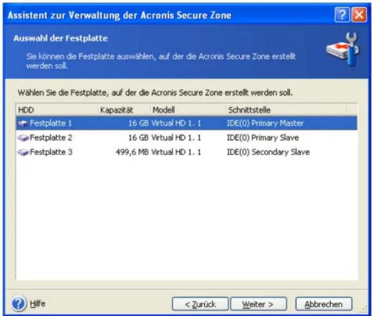 ACRONIS True Image 9.0 Home - Die Acronis Secure Zone anlegen - 2