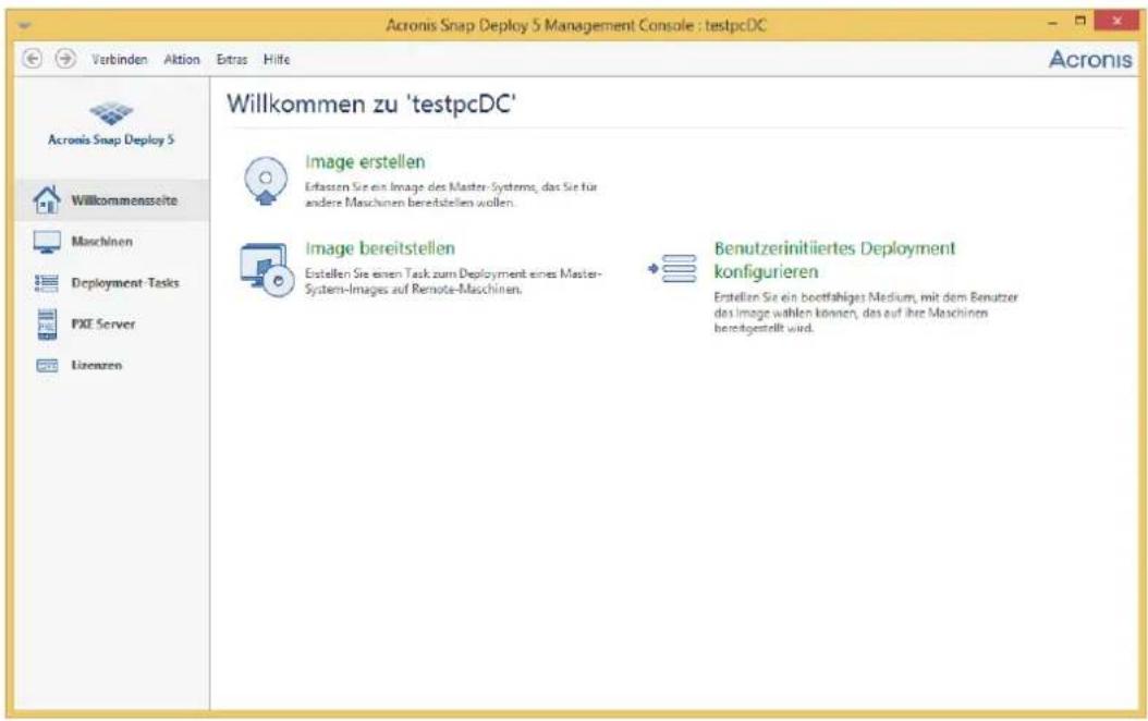 ACRONIS Snap Deploy 5 Update 2 - Schri 2. Acronis Snap Deploy 5 starten - 1