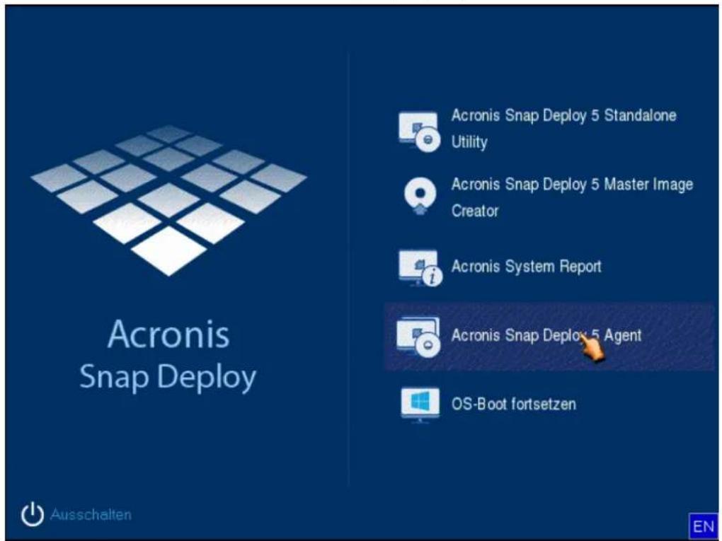 ACRONIS Snap Deploy 5 Update 2 - Vorbereiten der Zielmaschine - 1