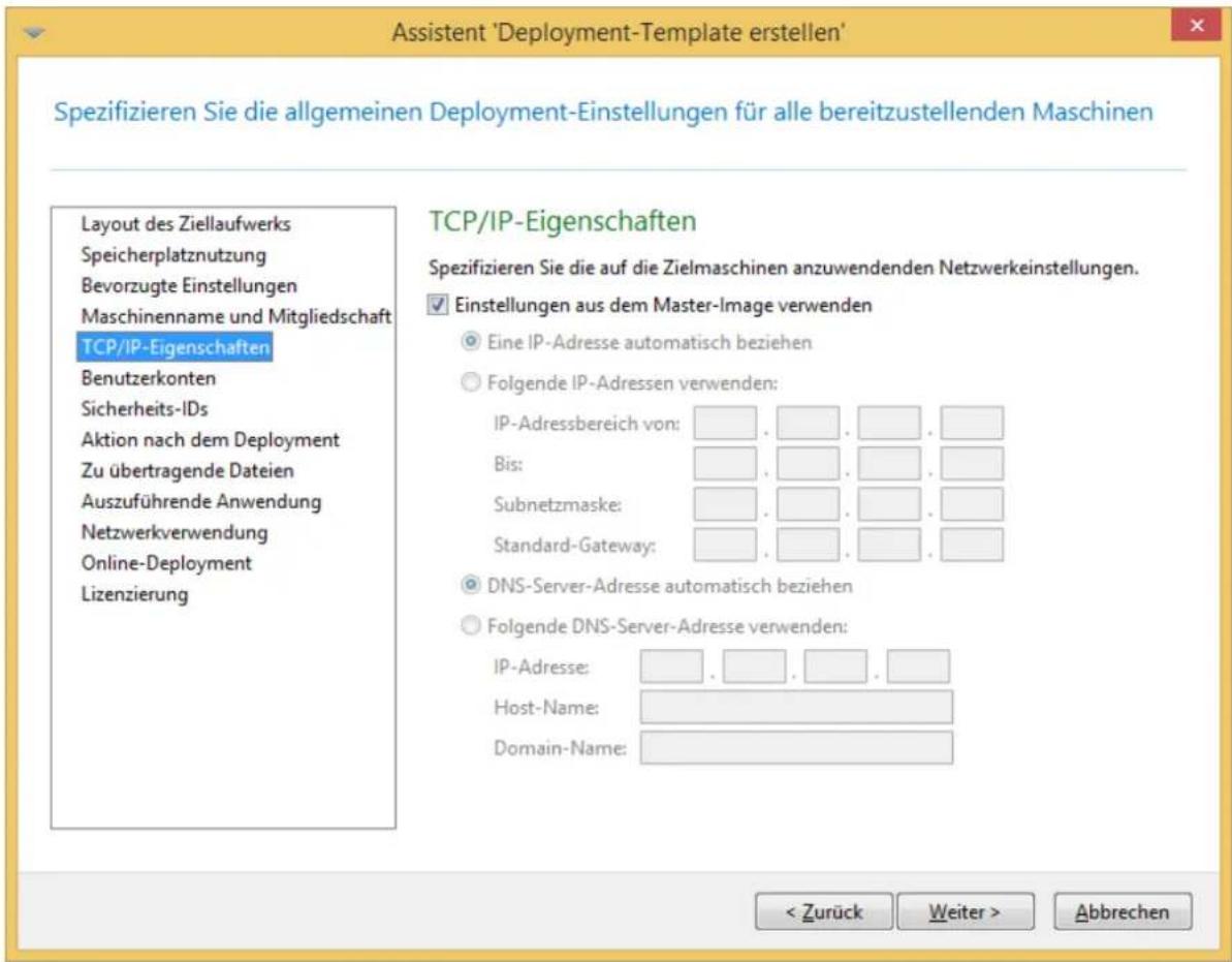 ACRONIS Snap Deploy 5 Update 2 - TCP/IP-Eigenschaften - 1