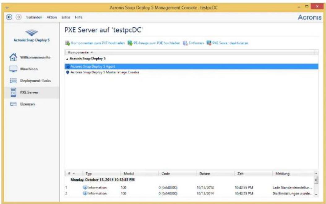 ACRONIS Snap Deploy 5 Update 2 - So kongurieren Sie den PXE Server direkt - 1