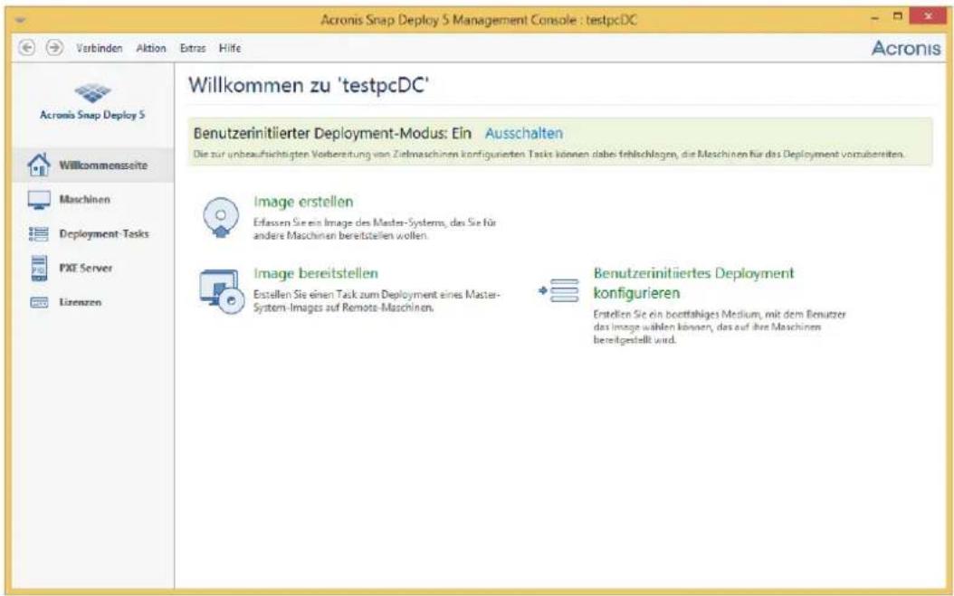 ACRONIS Snap Deploy 5 Update 2 - So kongurieren Sie das benutzeriniierte Deployment - 2