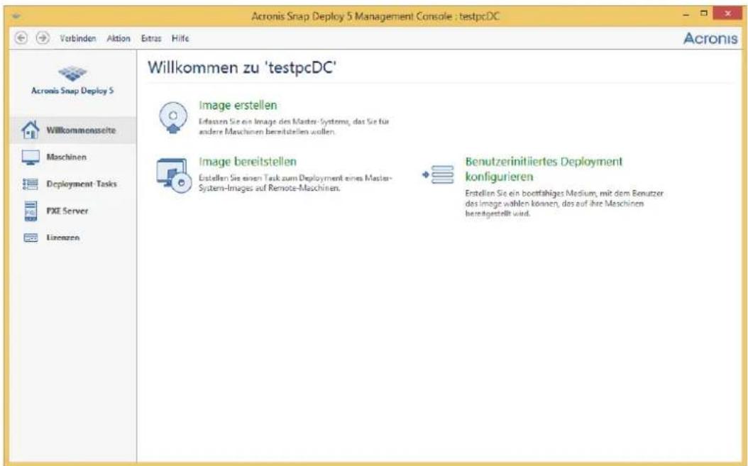 ACRONIS Snap Deploy 5 Update 2 - Mit einer lokalen Maschine verbinden - 1