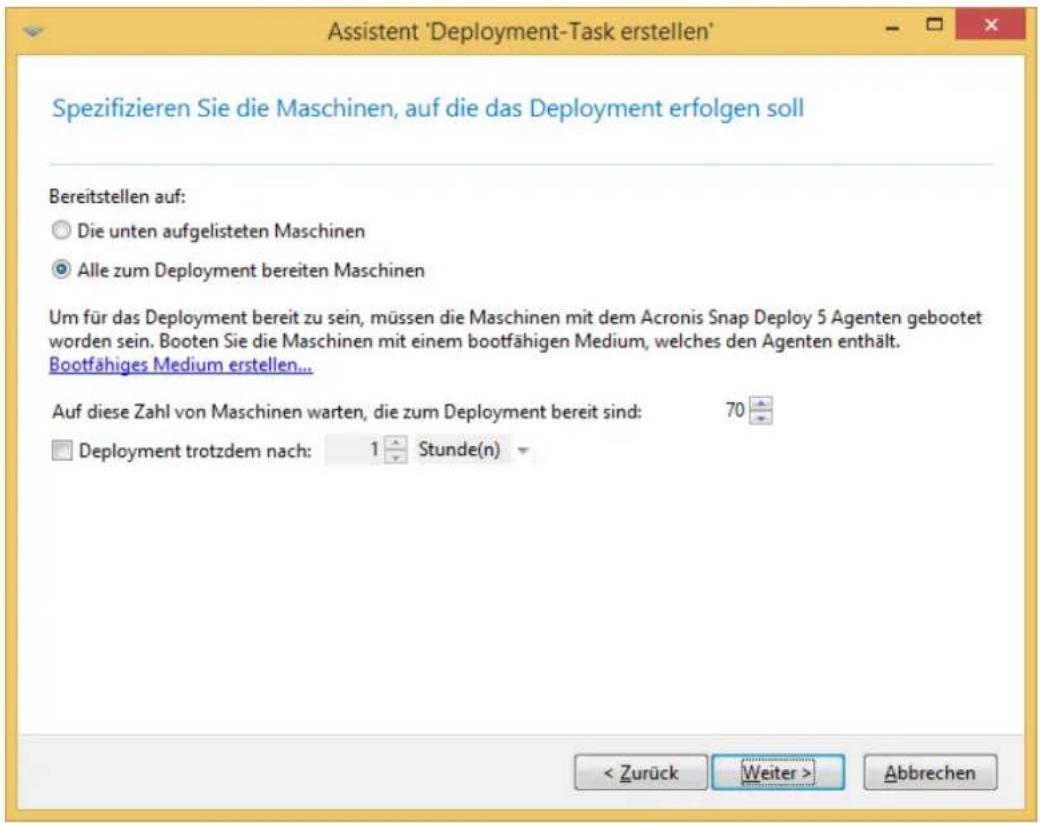 ACRONIS Snap Deploy 5 Update 2 - So erstellen Sie einen Deployment-Task für alle bereiten Maschinen - 1