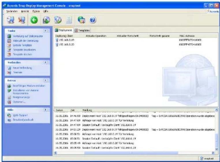 ACRONIS Snap Deploy 2 - Acronis OS Deploy Server steuern - 2