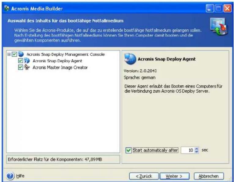ACRONIS Snap Deploy 2 - Bootfähiges Medium erstellen - 2