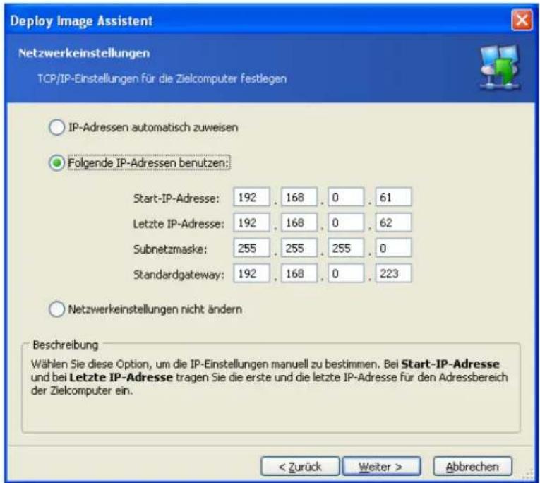 ACRONIS Snap Deploy 2 - Netzwerkeinstellungen - 1